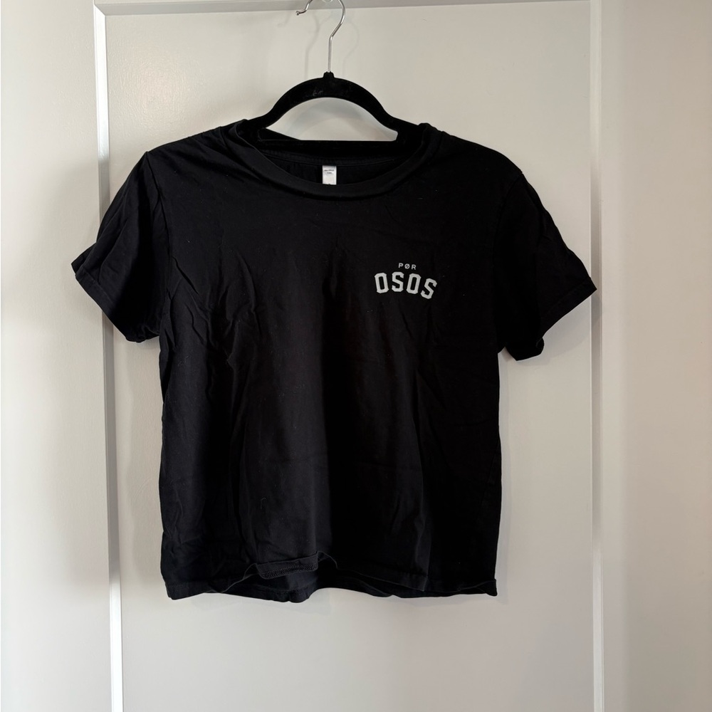 Black 'POR OSOS' Graphic Tee